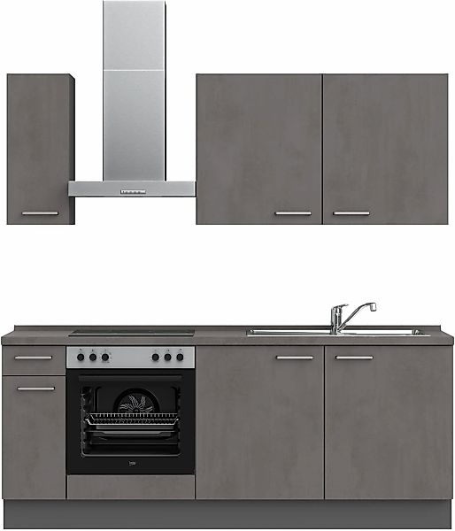 nobilia Küchenzeile ""Riva I"" vormontiert, Ausrichtung wählbar, Breite 210 günstig online kaufen