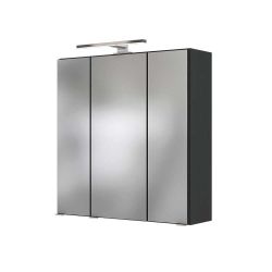 Badezimmerset in Dunkelgrau und Wildeiche Optik Stand- und Wandmontage (vie günstig online kaufen
