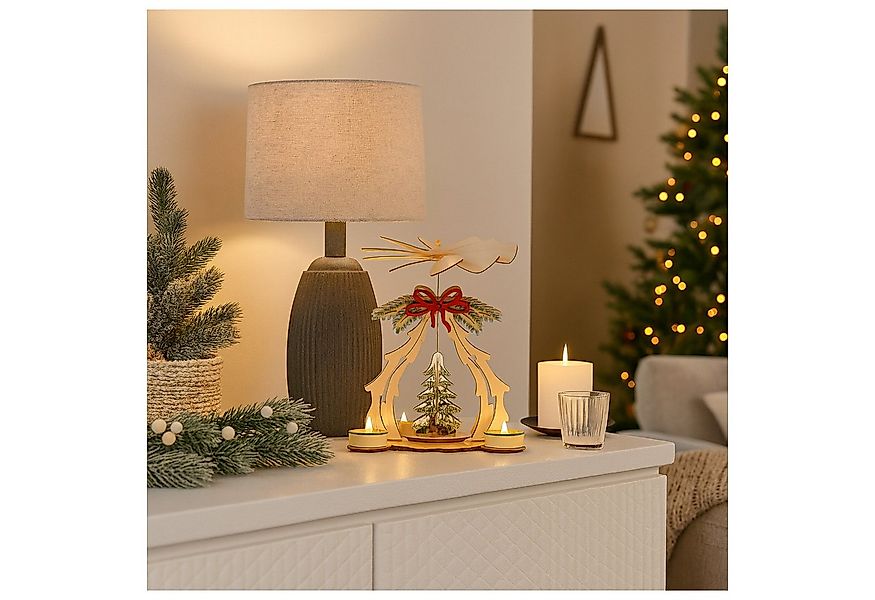 HTI-Living Weihnachtspyramide Weihnachtspyramide mit Tannenbaum und Schleif günstig online kaufen