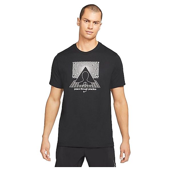 Nike Yoga Dri Fit Graphic Kurzärmeliges T-shirt 2XL Black günstig online kaufen