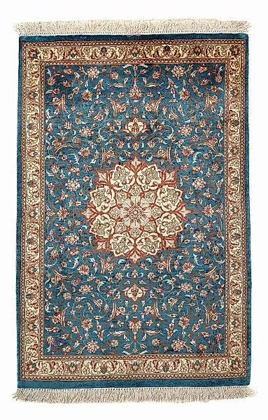 morgenland Orientteppich »Perser - Ghom - 94 x 58 cm - blau«, rechteckig günstig online kaufen