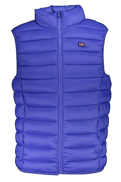 NORWAY 1963 Outdoorjacke Ärmelloses Herrenhemd Blau mit Taschen & Reißversc günstig online kaufen