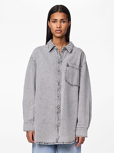pieces Jeansbluse PCMAISIE LS DENIM SHIRT günstig online kaufen