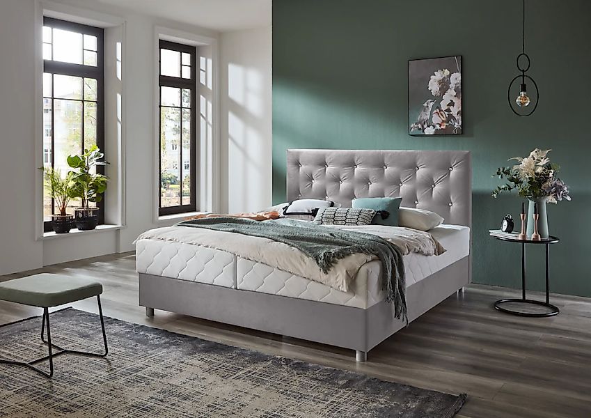 ATLANTIC home collection Boxbett "CELIA im hochwertiger Samtoptik", mit Tas günstig online kaufen