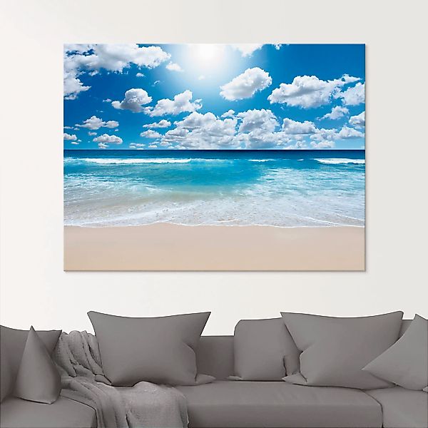 Artland Glasbild "Großartige Strandlandschaft" Strand 1 Stk. tlg. in versch günstig online kaufen