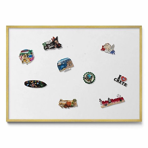 Tulup Magnettafel Magnettafel Metall mit Rahmen Farbe Weiß 100x70 cm Reisem günstig online kaufen