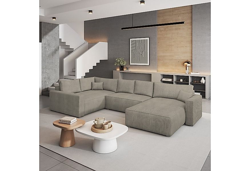 Masseno Ecksofa VELAMI mit Schlaffunktion U-Form, Sofa mit Bettkasten günstig online kaufen