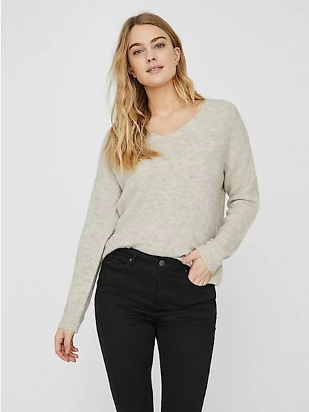 Vero Moda V-Ausschnitt-Pullover VMCREWLEFILE LS V-NECK BLOUSE NOOS günstig online kaufen