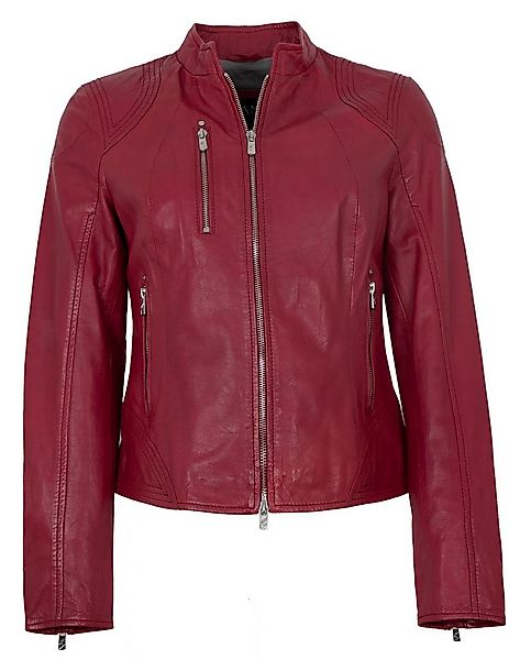 Jilani Lederjacke Juno Jilani - Damen Lederjacke Lammnappa dunkelrot günstig online kaufen