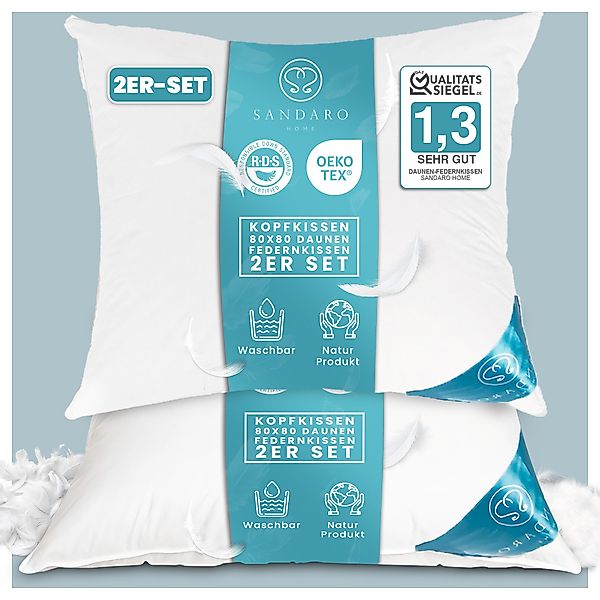 Sandaro Home Daunenkissen Luxuriöses Kopfkissen mit günstig online kaufen