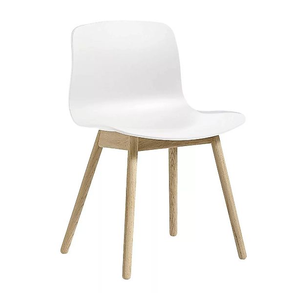 HAY - About a Chair AAC 12 Stuhl Eiche geseift - weiß/Sitzschale Polypropyl günstig online kaufen