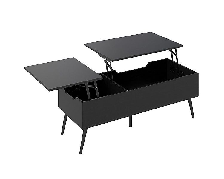 COSTWAY Couchtisch (1-St), höhenverstellbar, Wohnzimmertisch mit Stauraum, günstig online kaufen