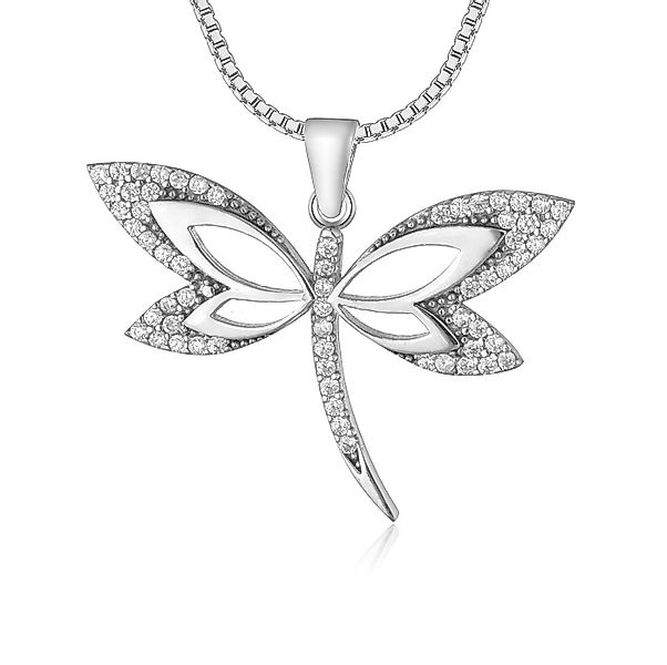 NAHLE Kette mit Anhänger Silberkette Libelle Kette, 925 Silber Anhänger mit günstig online kaufen