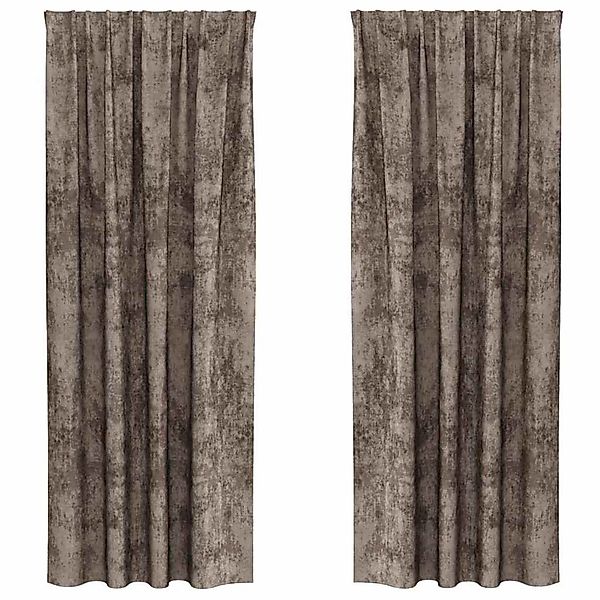 vidaXL Vorhänge 2 Stk Cappuccino 245 x 140 cm Samt 4107706 günstig online kaufen