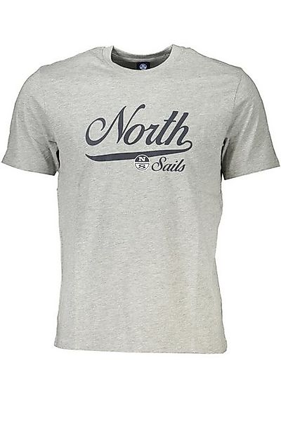 North Sails T-Shirt Herren Kurzarm-T-Shirt Grau mit Logo-Print und günstig online kaufen