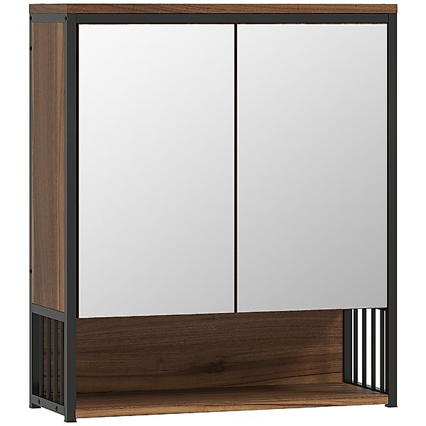 HOMCOM Spiegelschrank Bad, Badezimmerschrank mit Spiegel, Soft-Close-Tür, B günstig online kaufen