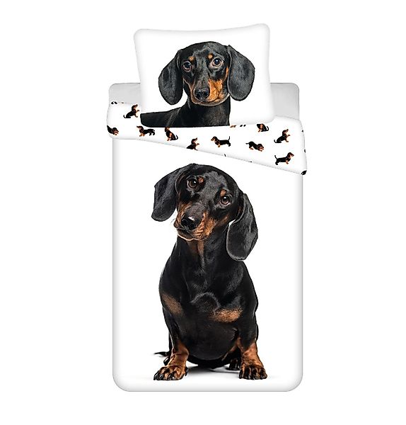 Jerry Fabrics Bettwäsche Dachshund Baumwoll-140x200 cm günstig online kaufen