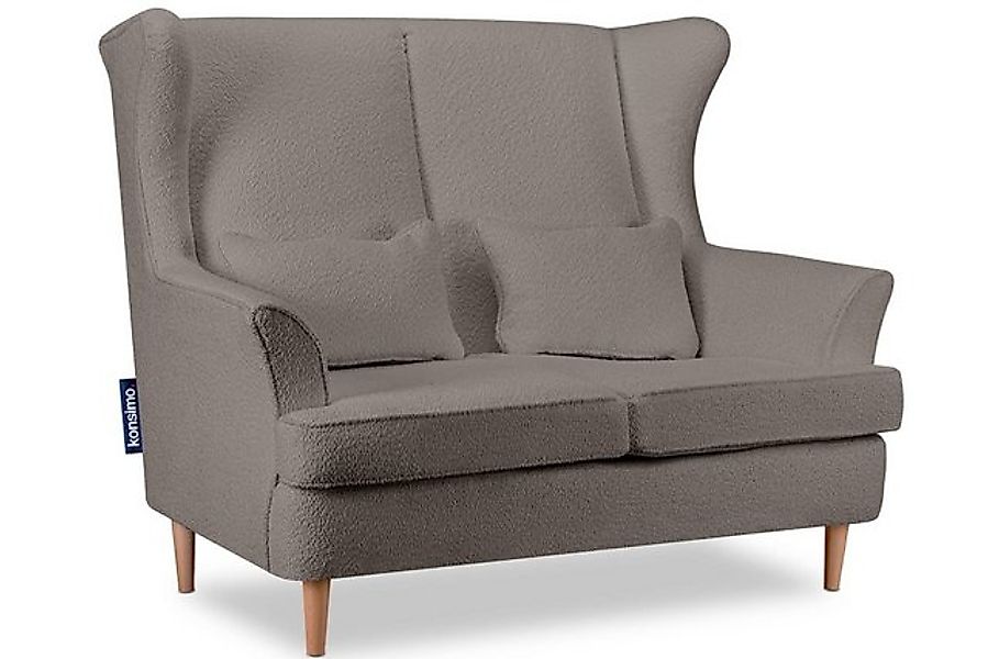 KONSIMO® 2-Sitzer STRALIS Sofa 2 Personen, zeitloses Design, hohe Füße, mit günstig online kaufen