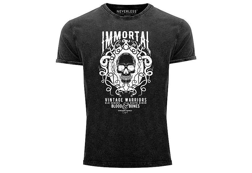 Neverless Print-Shirt Neverless® Herren T-Shirt Vintage Shirt Printshirt Im günstig online kaufen