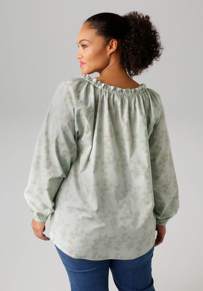 Aniston PLUS Schlupfbluse mit glänzenden, goldfarbenen günstig online kaufen