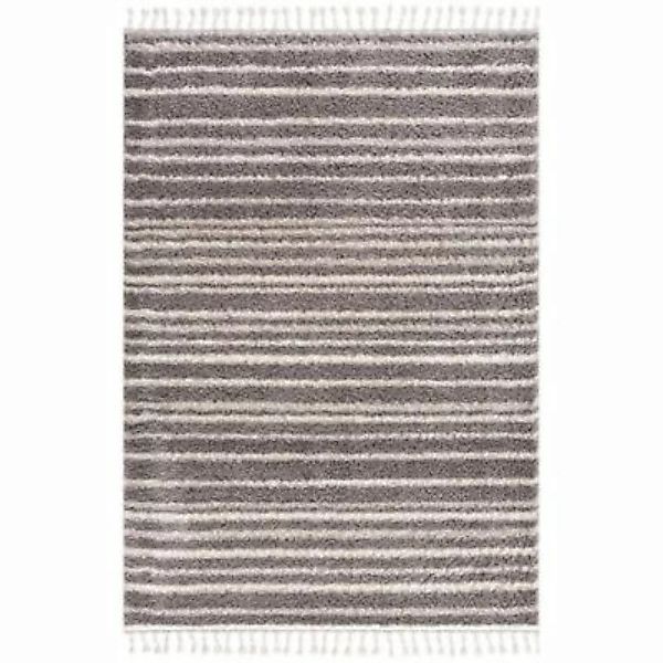 carpet city® Hochflor Teppich Pulpy 520 Grau Creme grau Gr. 160 x 230 günstig online kaufen