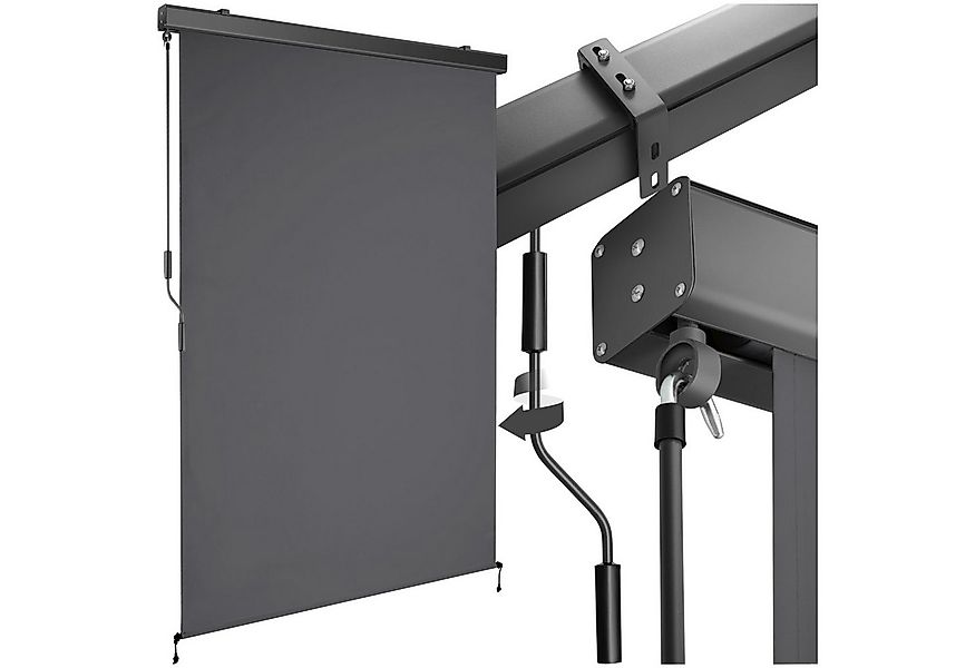 tectake Seitenarmmarkise Senkrechtmarkise Eloise mit 2 Wandhaltern, inkl. W günstig online kaufen