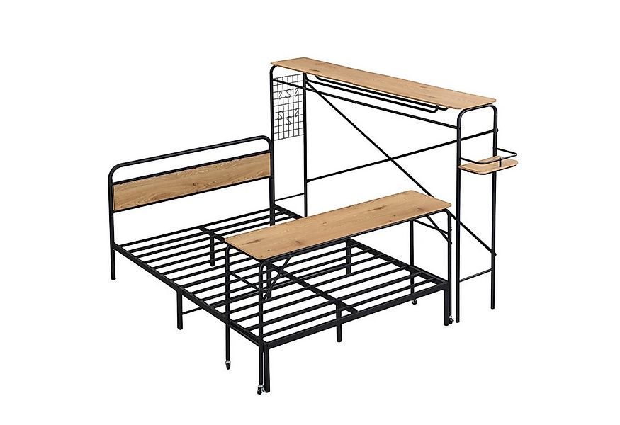 Powerwill Bettgestell Bettgestell, Flachbetten + Tisch + Vertikaler Gardero günstig online kaufen