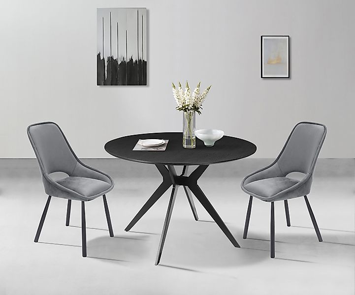 Home affaire Esszimmerstuhl "Menonri", (Set), Veloursstoff, gepolsterte Rüc günstig online kaufen