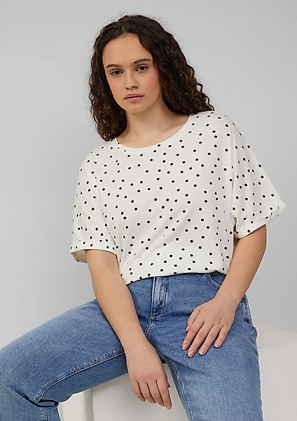 QS Kurzarmshirt Locker geschnittenes T-Shirt aus günstig online kaufen