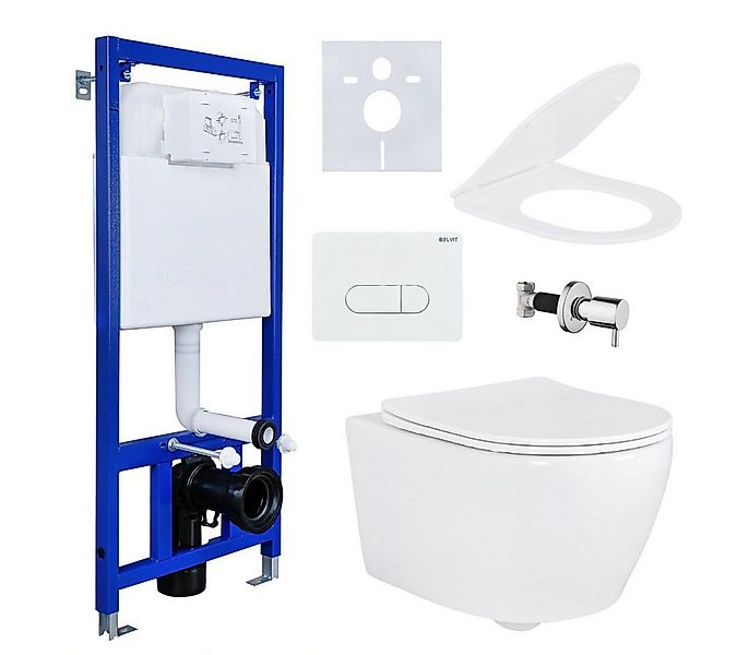 Belvit Tiefspül-WC AL5512KomplettSet, Hänge Wand Dusch WC Taharet/Bidet Fun günstig online kaufen