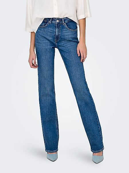 ONLY Bootcut-Jeans "ONLEVERLY MW SWEET FLARED DNM CRO187", Baumwollmischung günstig online kaufen