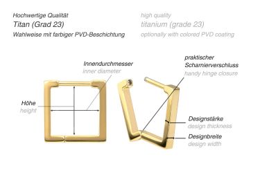 FILANGO Paar Creolen Titan Ohrclicker Creolen günstig online kaufen