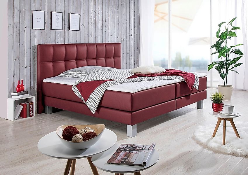 Home affaire Boxspringbett "Tavira" in 4 Breiten, 4 Farben und 3 Matratzena günstig online kaufen