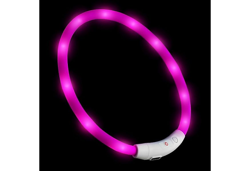 PRECORN Hunde-Halsband LED Silikon Hunde Leuchthalsband aufladbar per USB-C günstig online kaufen