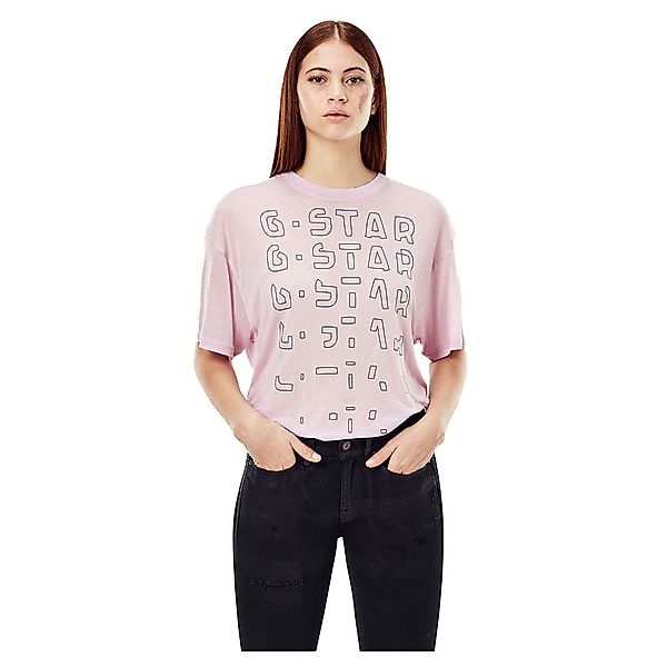 G-star Sheer Faded Graphic Kurzärmeliges T-shirt M Lavender Pink günstig online kaufen