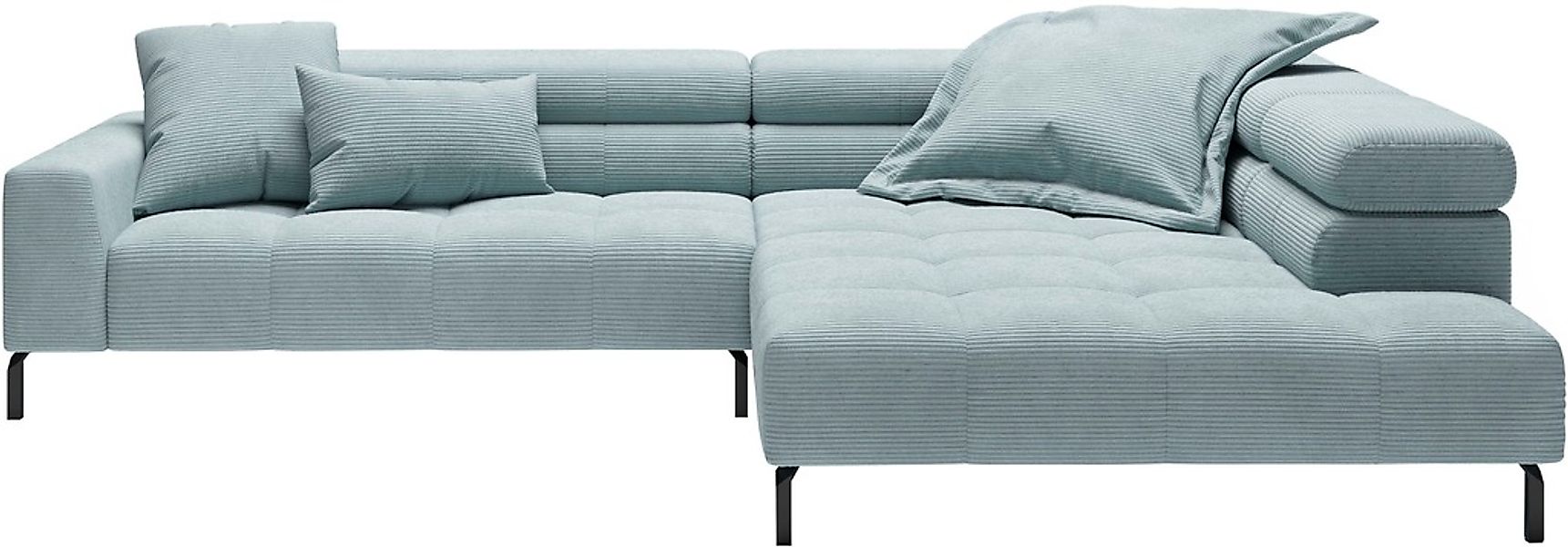 Places of Style Ecksofa "Cleveland, L-Form, incl. Kopfteilverstellung, Brei günstig online kaufen