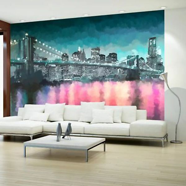 artgeist Fototapete New York - Gemalt mehrfarbig Gr. 400 x 280 günstig online kaufen