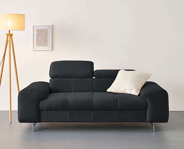 COTTA 2-Sitzer "Chef", Big-Sofa mit Kopfteilverstellung, edle Metallkufen günstig online kaufen