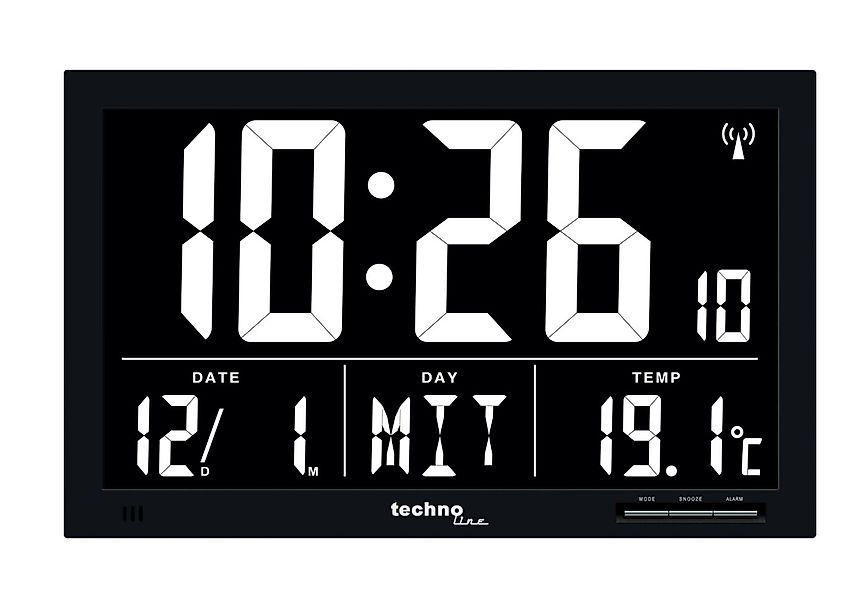 technoline Funkwanduhr WS 8007 (mit Jumbo-LCD-Anzeige) günstig online kaufen