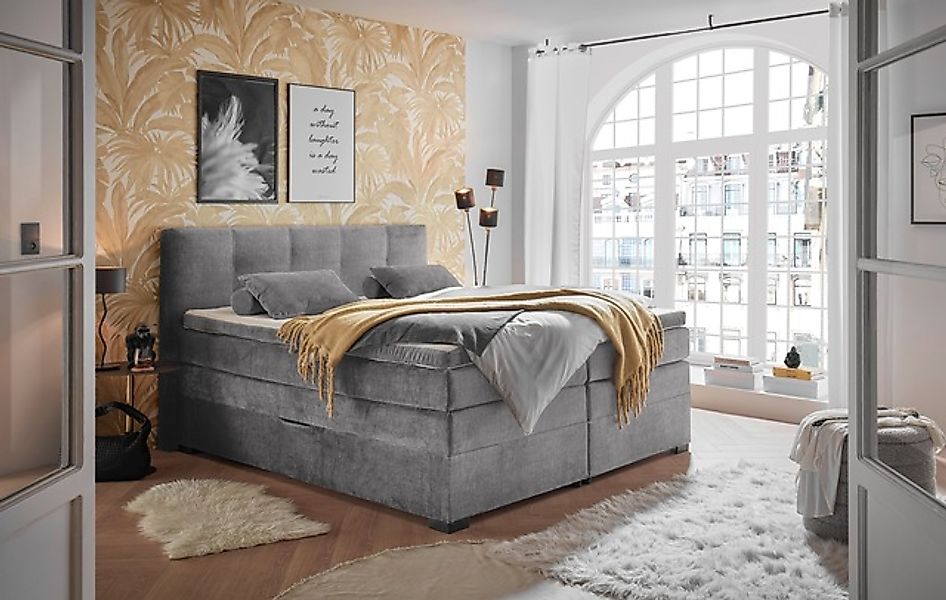 ED EXCITING DESIGN Boxspringbett »Fanes mit Komforteinstiegshöhe von 73cm«, günstig online kaufen