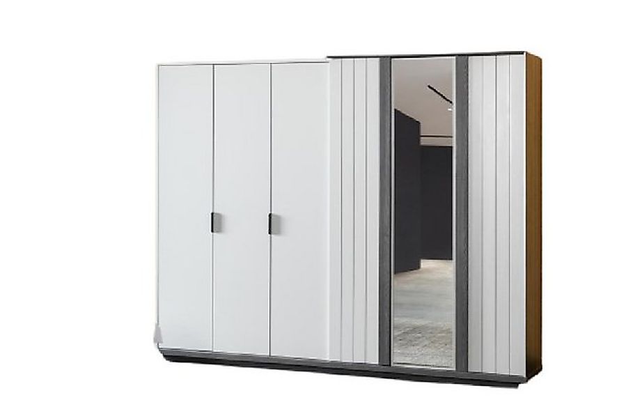 Xlmoebel Kleiderschrank Moderne graue Holz-Kleiderschrank für das Schlafzim günstig online kaufen