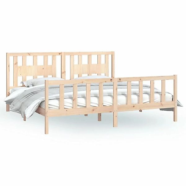 Vidaxl Massivholzbett Mit Kopfteil Kiefer 200x200 Cm günstig online kaufen