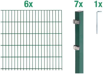 Alberts Doppelstabmattenzaun Grundset, (Set), Höhe: 80-160 günstig online kaufen