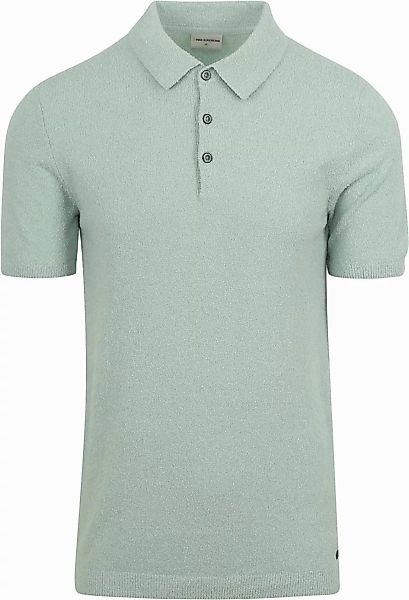 No Excess Knitted Poloshirt Struktur Grün - Größe XL günstig online kaufen