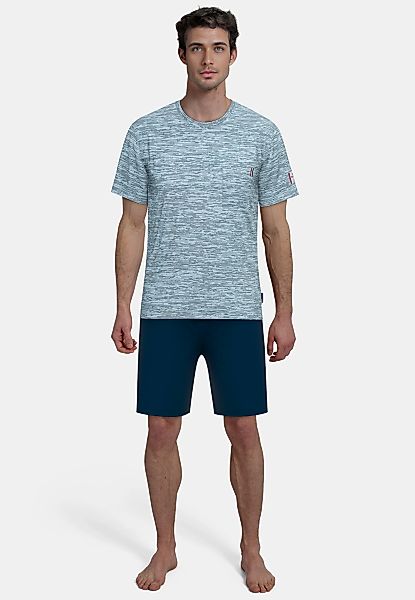 TOM TAILOR Shorty "Kilkenny", (2 tlg.), Mit Muster, Kurzarm, Rundhalsaussch günstig online kaufen