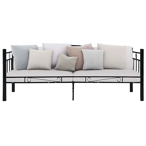 vidaXL Tagesbett-Rahmen Schwarz Metall 90x200 cm619858 günstig online kaufen