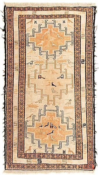 morgenland Wollteppich »Kelim - Oriental - 107 x 63 cm - beige«, rechteckig günstig online kaufen