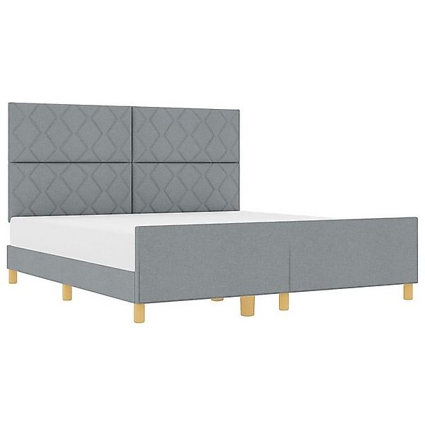 vidaXL Bett Bettgestell in Hellgrau, 180x200 cm, Stoff (1-tlg) günstig online kaufen
