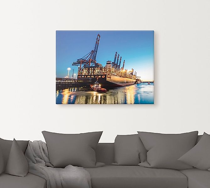 Artland Wandbild »Hamburg Hafen«, Deutschland, (1 St.), als Leinwandbild, P günstig online kaufen