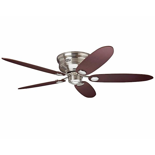 HUNTER FANS Deckenventilator Big Low Profile Chrom 132 cm mit Zugkette günstig online kaufen